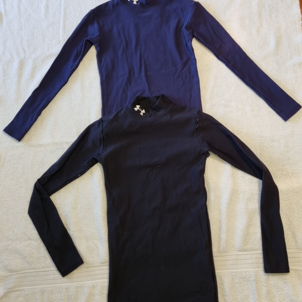 Under Armour Kids Long Sleeve Navy and Black Tops Under Armour Child/Youth YMD